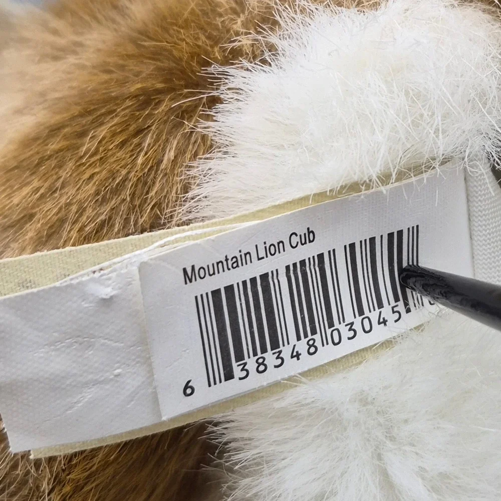Folkmanis Puppets Mountain Lion Cub Realistic Hand Puppet 3045 Brown Blue Eyes
